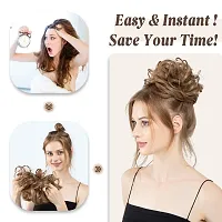 Hair Gajra in Artificial Jasmine Mogra Flower Combo Of Synthetic Hair Bun Extension For Women-thumb1