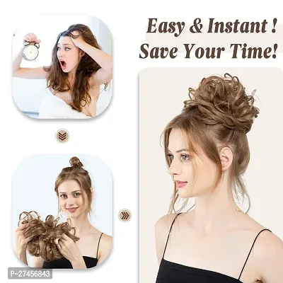 Hair Gajra in Artificial Jasmine Mogra Flower Combo Of Synthetic Hair Bun Extension For Women-thumb2