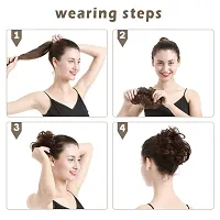 Hair Gajra in Artificial Jasmine Mogra Flower Combo Of Synthetic Hair Bun Extension For Women-thumb3