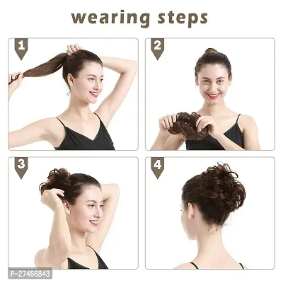 Hair Gajra in Artificial Jasmine Mogra Flower Combo Of Synthetic Hair Bun Extension For Women-thumb4