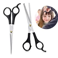 5In1 Professional Parlour Cutting Set Hair Cutting Scissors With Hair Cutting Sheet Apron With Neck Face Duster Brush Comb And Spray Bottle-thumb1