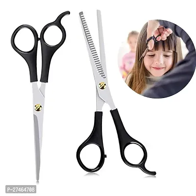 5In1 Professional Parlour Cutting Set Hair Cutting Scissors With Hair Cutting Sheet Apron With Neck Face Duster Brush Comb And Spray Bottle-thumb2