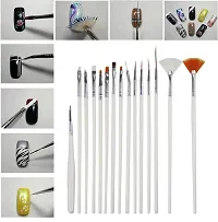 Twirey Acrylic Nail Art Design Painting Tool Pen Polish White Nail Brush Set 15Pcs-thumb2