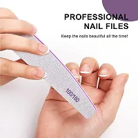 Twirey 10Pcs Professional 100/180 Double Sided Nail Filer/Emery Board/Buffer/Polisher, Reusable Hard File Washable Manicure Pedicure Tool For Home N Salon-thumb3