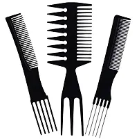 Professional Combo Of Hair Styling Tools Including Hair Section Clips, Comb Set, Stainless Steel Scissor-thumb3