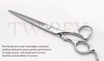 Professional Hair Cutting Scissors For Women And Men Stainless Steel Salon Barber Hair Cutting Hairdressing Tool Scissors, Size 6.5 Inch Colour Steal-thumb1