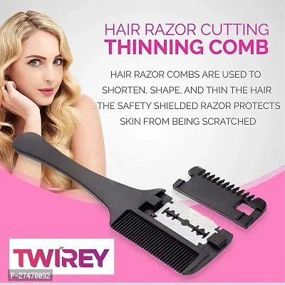 Multi-Functional Hair Cut Scissor Razor Comb Hairdressing Thinning Trimmer Comb-thumb2