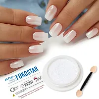 Twirey Magic White Pearl Chrome Nail Powder Solid Glitter Fairy Shell Nails Art Powder Ice Transparent Aurora Moonlight Manicure Pigment With Tool-thumb1