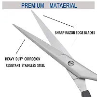 Long Professional Sharp Stainless Steel Hair Cutting Scissor With Double Thinning Scissor 6.5 Inch (Set Of 2)-thumb1