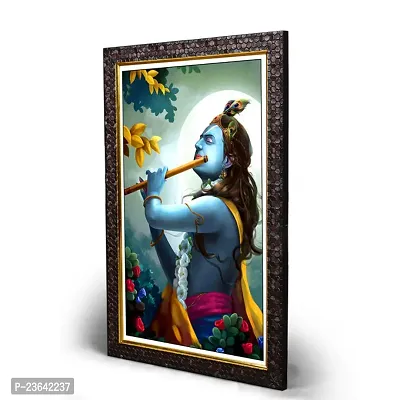 Lord Krishna Lovely Photo Frame 12 X 18 Inch Wall Mount-thumb2