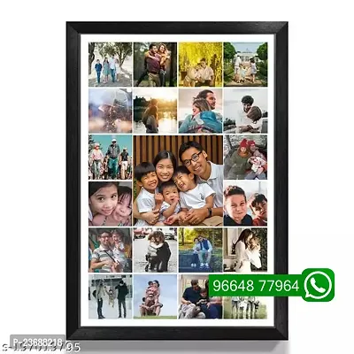 Personalised Photo Collage Frames for Wall Decor as Birthday Gifts, Anniversary, Wedding Gifts for Friends, Couples and Parents (Size 12 x 18  Inches, 22 Photos Black Frame), wood-thumb0