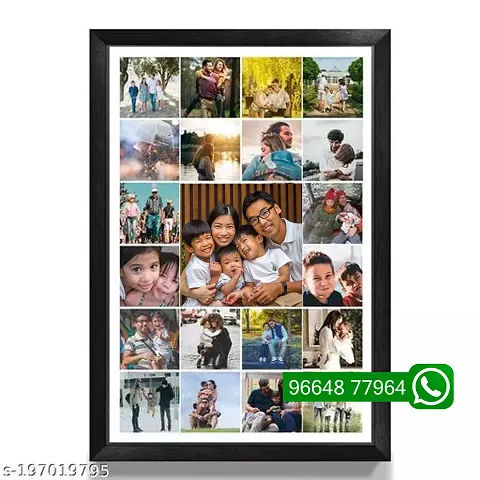 Personalised Photo Collage Frames for Wall Decor as Birthday Gifts, Anniversary, Wedding Gifts for Friends, Couples and Parents (Size 12 x 18  Inches, 22 Photos Black Frame), wood