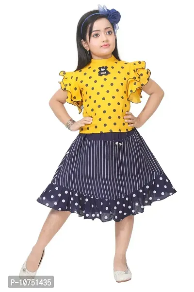 Stylish Fancy Cotton Frocks For Girls Pack Of 1-thumb0