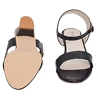 Zeenat Fashions Women's Fancy Block Heel sandals Black_3-thumb3