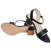 Zeenat Fashions Women's Fancy Block Heel sandals Black_3-thumb2