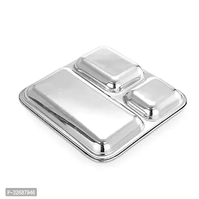 Useful  Stainless Steel 3 In 1 Food Plate-thumb2