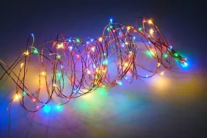 LTETTES 10M 100LED Multicolor - RED,Green,Blue,Yellow USB Powered Copper Wire LED Decorative Fairy String Lights-Corded Electric-thumb3