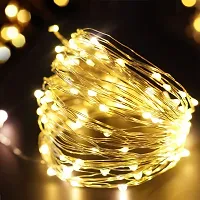 LTETTES 10 Meters 100 LED Copper String Lights IP65 Waterproof 5V USB Powered Warm White Decorative Copper Wire Fairy Lights for Outdoor Indoor Decoration [2 Years Warranty]-thumb1