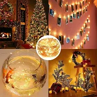 LTETTES 10 Meters 100 LED Copper Wire Warm White Lights Waterproof 5V USB Powered Decorative LED Fairy Lights with Remote and Mode Functions and Timer for Outdoor Indoor Any Occasional Decoration-thumb1