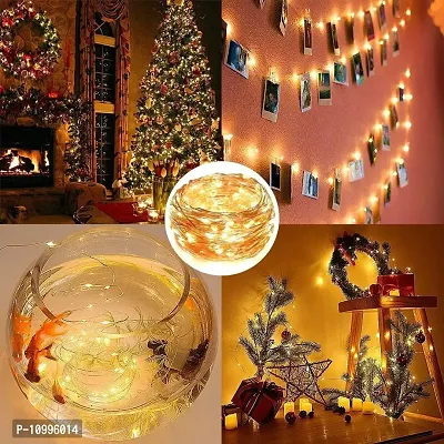 LTETTES 10 Meters 100 LED Copper Wire Warm White Lights Waterproof 5V USB Powered Decorative LED Fairy Lights with Remote and Mode Functions and Timer for Outdoor Indoor Any Occasional Decoration-thumb2