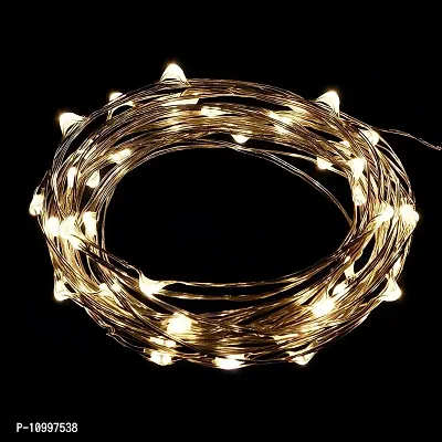 Beauty lights LTETTES 10 Meters 100 LED Silver Wire Warm White USB Powered Copper Wire Decorative Fairy String Lights (10MUSBSWW) Corded Electric-thumb2