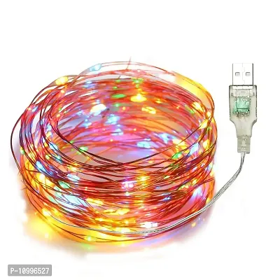LTETTES 10M 100LED Multicolor - RED,Green,Blue,Yellow USB Powered Copper Wire LED Decorative Fairy String Lights-Corded Electric-thumb0