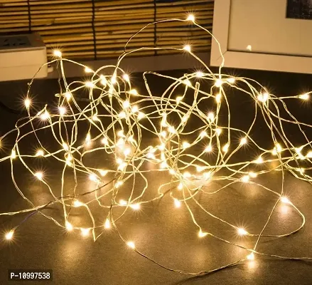 Beauty lights LTETTES 10 Meters 100 LED Silver Wire Warm White USB Powered Copper Wire Decorative Fairy String Lights (10MUSBSWW) Corded Electric-thumb0
