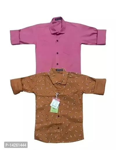 Stylish Cotton Shirts For Boys- Pack Of 2
