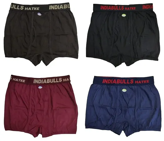 The Tinge Men's Indiabulls Hatke Solid Mini Trunk/Underwear for Men and Boys|Men's Underwear (Pack of 4)