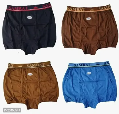 Elegant Hosiery Cotton Self Pattern Trunks For Men- Pack Of 4-thumb2