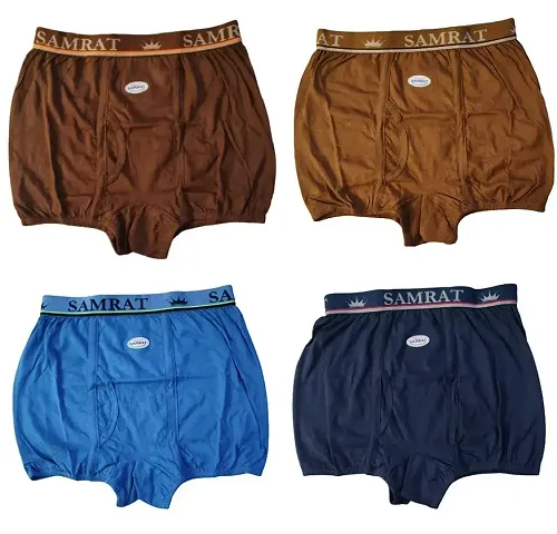 Elegant Hosiery Self Pattern Trunks For Men- Pack Of 4