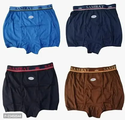 Elegant Hosiery Cotton Self Pattern Trunks For Men- Pack Of 4