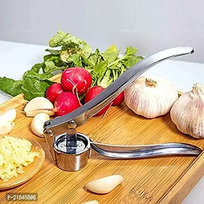 Cristavista Garlic Press for Kitchen, Stainless Steel Peeler Garlic Crusher-thumb4