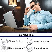 MEMOXY jawline Exerciser jaw, face and neck Exerciser - Define Your Jawline, Slim and Tone Your Face, Look Younger and Healthier - Helps Reduce Stress And Carving - Free Jawline Rop Hanger For Neck-thumb1