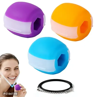 CristaVista ? Silicon Jawline Exerciser Jaw, Face, and Neck Exerciser-Define Your Jawline and Face, Slim and Tone Your Face, Look Younger and Healthier - Helps Reduce Stress and Cravings (Blue)