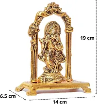 CristaVista Metal Radha Krishna Statue Gold Plated Decor Your Home,Office  Radha Krishna Murti Idol Showpiece Figurines,Religious Krishna Idol Gift Article.-thumb2