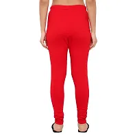 Fabulous Red Cotton Solid Leggings For Women-thumb1