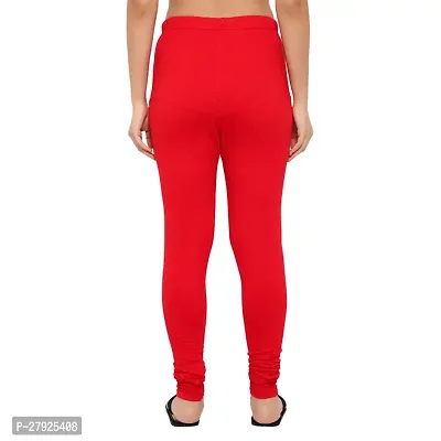 Fabulous Red Cotton Solid Leggings For Women-thumb2