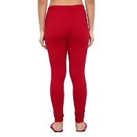 Fabulous Maroon Cotton Solid Leggings For Women-thumb1