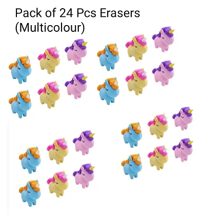 Unicorn Themed Eraser (Pack of 24 Erasers)