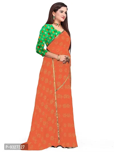 Rhey Trendy Women's Chiffon Saree With Unstitched Blouse Piece-thumb3