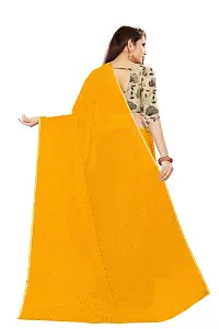 Rhey The Women's beautiful Foil Printed Saree With unstitched blouse piece for women's and girl's (Yellow)-thumb2