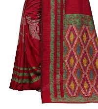 RHEY Women's Pure Silk Banarasi weaving Saree with Silk Blouse Piece (Colour - Maroon) - Zari Work with Tassels-thumb2