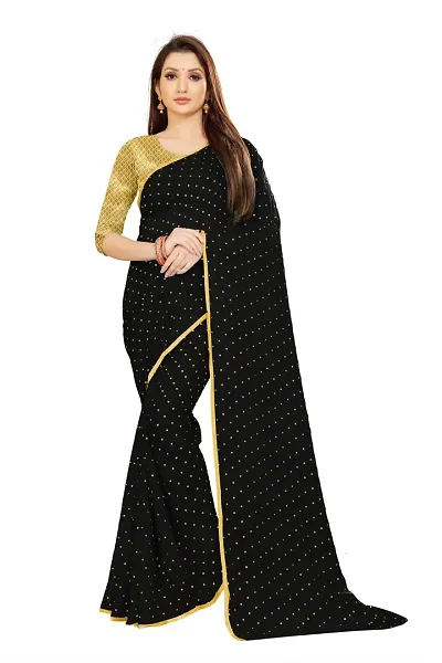 Tokyo Trade Womens Bollywood Chiffon Saree With Unstitched Blouse Piece