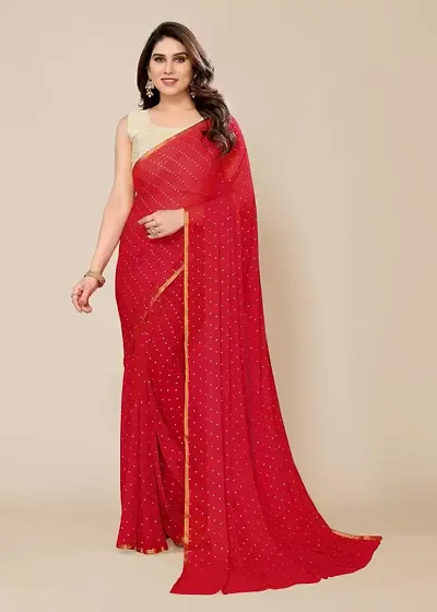 Elegant Chiffon Saree with Blouse piece 