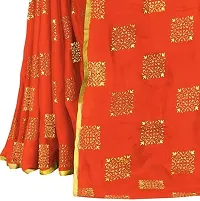 Rhey Women's Chiffon Saree With Blouse Piece (RBOXB07_Orange)-thumb2