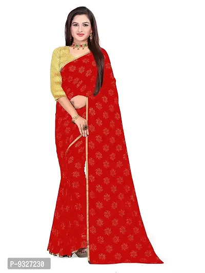 Rhey Designer Women's Chiffon Saree With Unstitched Blouse Piece-thumb0