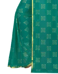 Rhey Women's Chiffon Saree With Blouse Piece (RBOXNG10_Dark Green)-thumb2