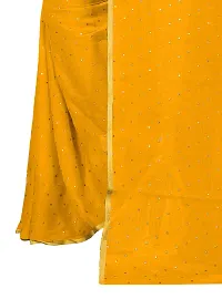 Rhey The Women's beautiful Foil Printed Saree With unstitched blouse piece for women's and girl's (Yellow)-thumb2