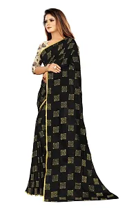 Attractive Art Silk Saree  with Blouse Piece-thumb1